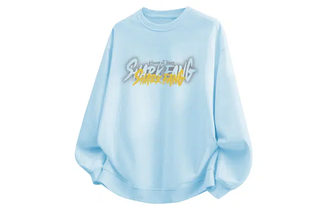 王者荣耀 美式高街创意字母落肩长袖款百搭时尚潮牌青少年高颜值宽松舒适透气圆领卫衣 标语款 男女同款