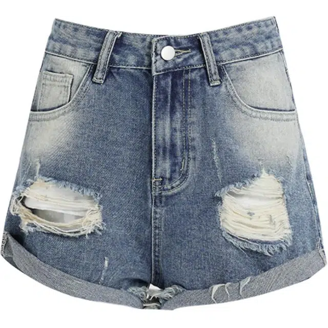 拾籍 通勤简约舒适时尚牛仔短裤 女款