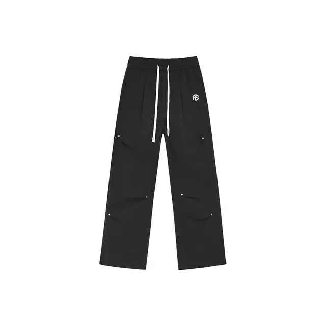 虫小绿 美式潮流纯色中腰垂直直筒冰丝长裤透气薄款宽松舒适百搭休闲裤 男女同款