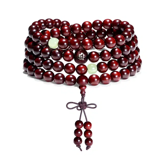 【普陀山官方已过香】 普陀山文创 生肖顺利民族风复古典雅细密纹理本命佛转运来福净化磁场祥瑞文玩#好运 血檀 手串 男女同款情侣款