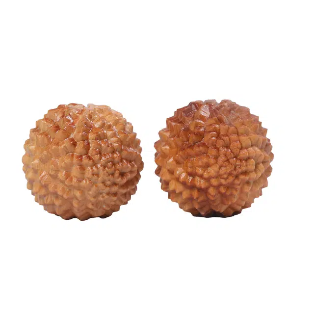 灵晔 【手球一对】文玩随身携带盘玩工艺品高级感雕刻轻奢小众百搭复古文艺风居家办公招财纳福喜乐连连 崖柏 手把件 男女同款情侣款