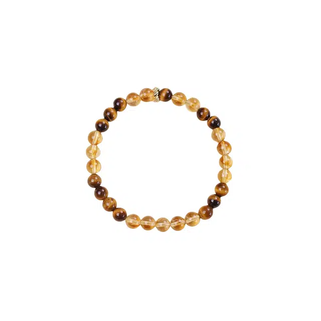 大唐国鼎 自信少年新中式简约时尚小众设计国潮宫廷风精致纹理招财纳福旺事业学业本命年财运 好运 虎眼石 手串 女款