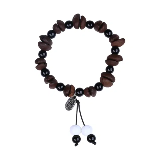 灵晔 【咖啡豆】国潮文玩中式潮流趣味百搭文艺复古风转运珠招财纳福平安喜乐诸事顺遂#好运 菩提子/菩提籽 手串 男女同款情侣款