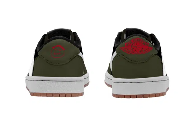 Travis Scott x Air Jordan 1 Low "Black White Green"