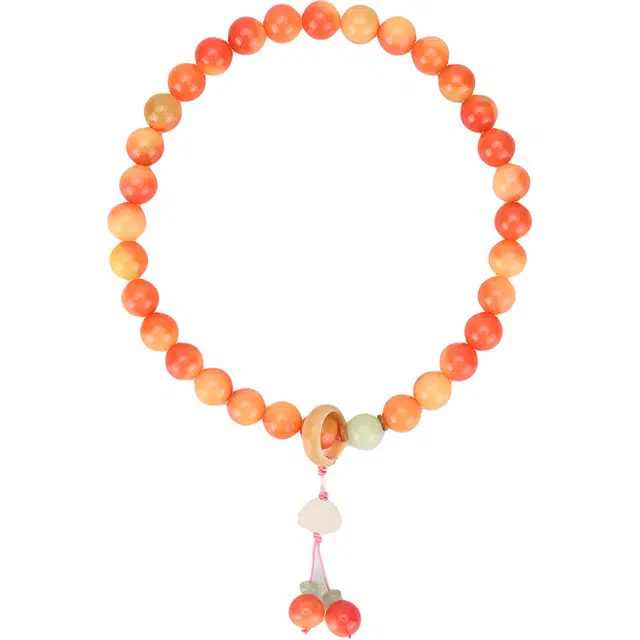 天纵 新中式国风小众设计 盘玩叠戴文玩佛珠古风手持 搭配莲花吊坠 万事顺遂 纳福平安盘串 菩提子/菩提籽 手串 女款