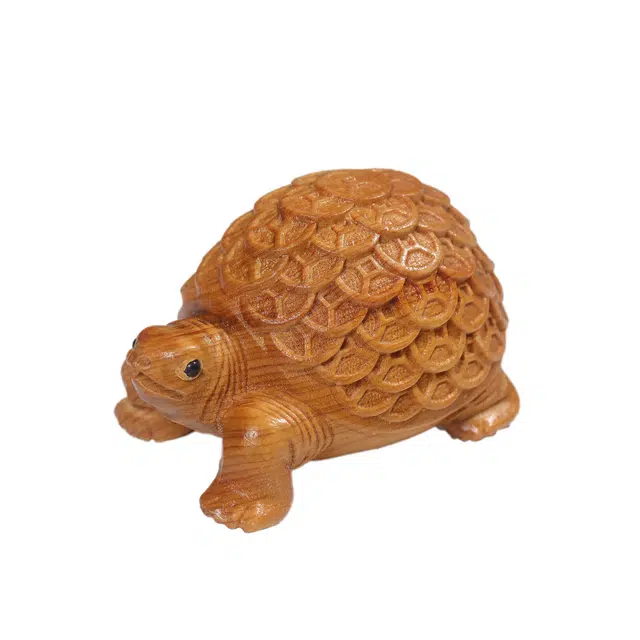 素于 国潮潮玩创意雕刻工艺品吉祥物【金钱龟】吉祥如意心想事成财运亨通随身附带把玩#好运 崖柏 摆件 男女同款情侣款