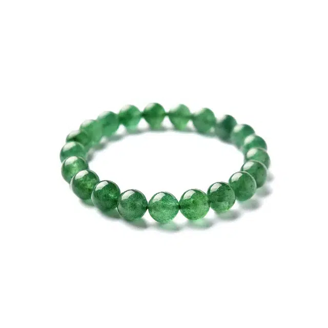【碧莓】 眰恦 翠绿色 梦幻小众百搭提升气质轻奢感好运天然 草莓晶 手串 男女同款情侣款