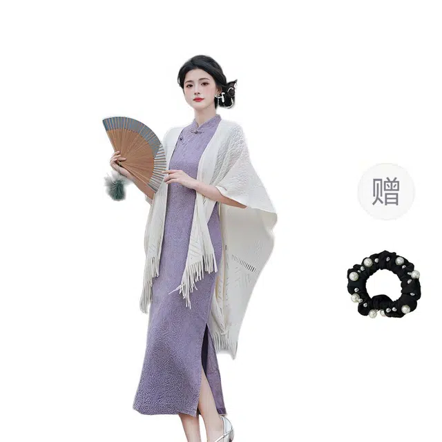 雾闪闪 舒适优雅气质百搭短袖连衣裙 女款