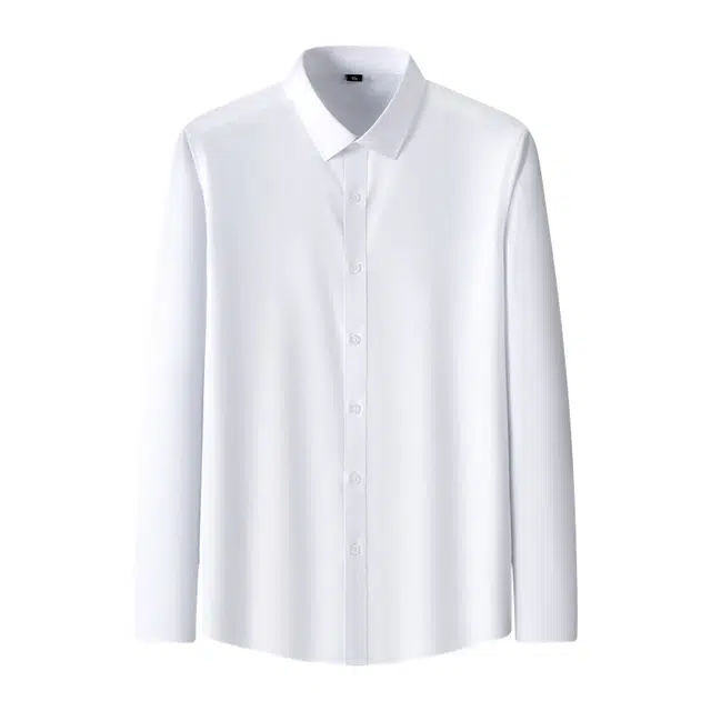 卡丹狄诺 含莫代尔春秋季经典纯色轻商务休闲顺滑抗皱百搭长袖衬衫 男款