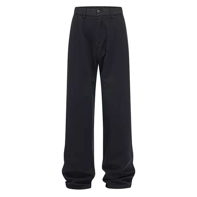 隐狼世家 美式工装裤高街宽松纯色中腰长裤休闲裤 男款