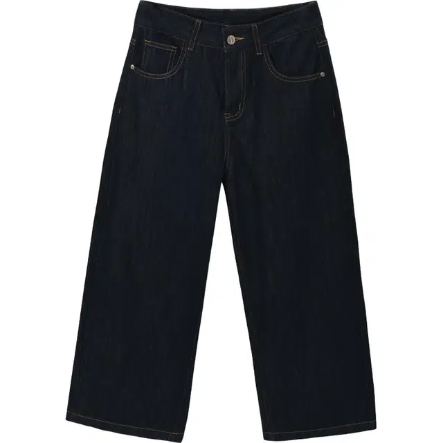 谜秀 显瘦设计感深蓝直筒裤高腰长裤牛仔裤 女款