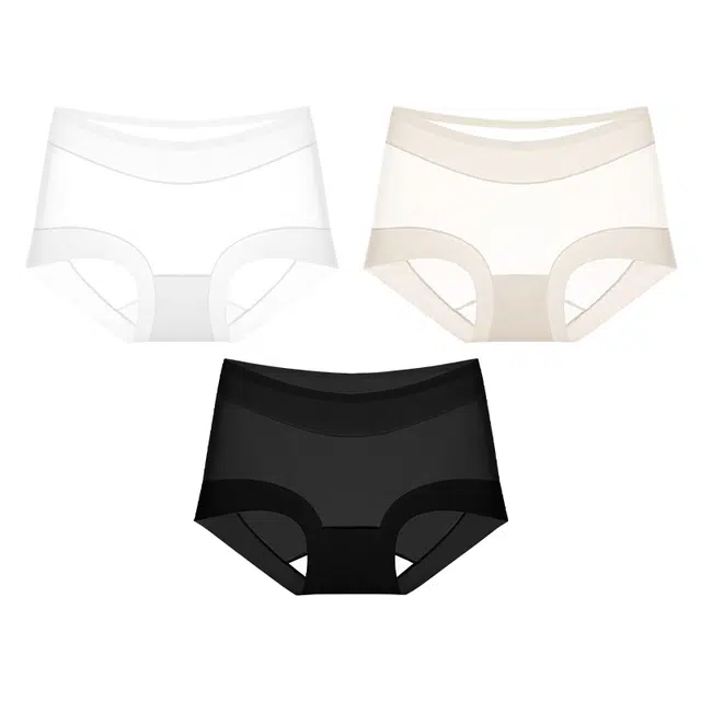 二三二三 冰丝防走光立体版型轻薄柔软细腻抑菌不勒肉不闷热高弹力简约百搭内裤 女款