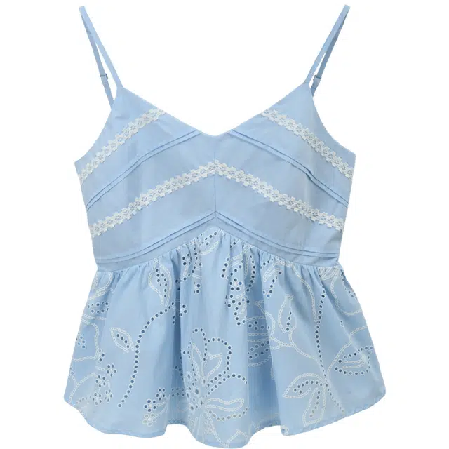 谜秀 刺绣显瘦镂空显气质夏季裙装套装 女款