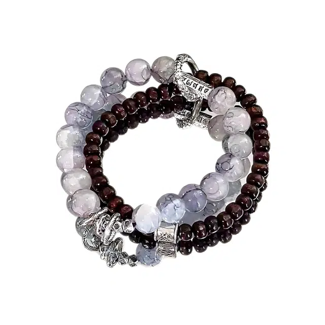 素于 新中式时尚精致高级感复古文艺风氛围感念珠八方来财平步青云吉祥如意转运珠小众百搭盘玩#好运 黑檀 手串 男女同款情侣款