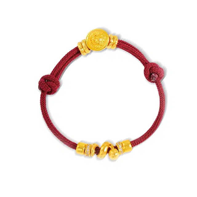 玉临门 财源滚滚 卷蛇生肖蛇 手工编织绳 中式国风轻奢百搭 旺桃花事业运爆棚#好运 合金 手链 男女同款情侣款