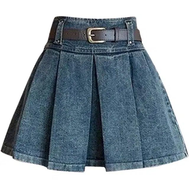 棉购 百搭舒适时尚简约牛仔短裙 女款