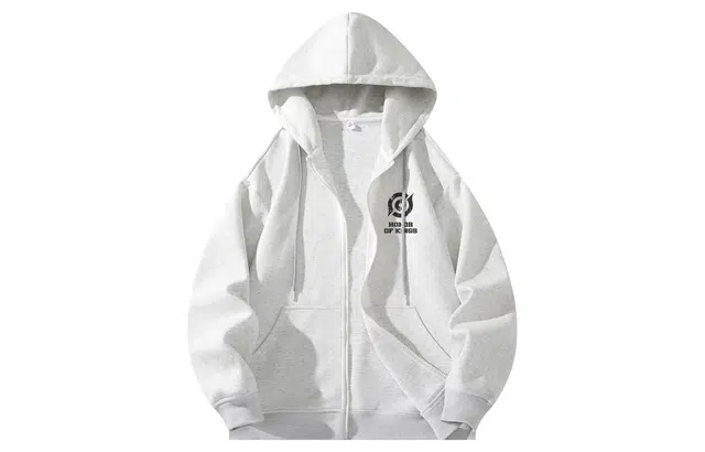 王者荣耀 斑驳英文设计美式高街落肩款宽松舒适透气帅帅青少年无性别百搭时尚潮流开衫卫衣 鲁班七号款 男女同款