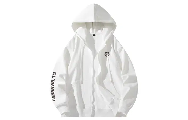 王者荣耀 艺术英文袖子设计美式高街落肩款宽松舒适透气帅帅青少年无性别百搭时尚潮流开衫卫衣 鲁班七号款 男女同款