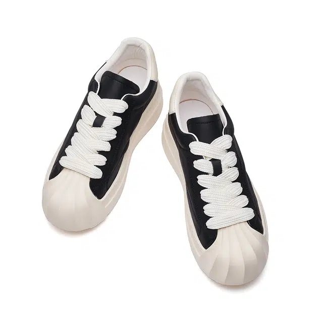 头层牛皮 潮流真皮贝壳头轻便百搭休闲运动 防水透气增高 低帮 板鞋 男款