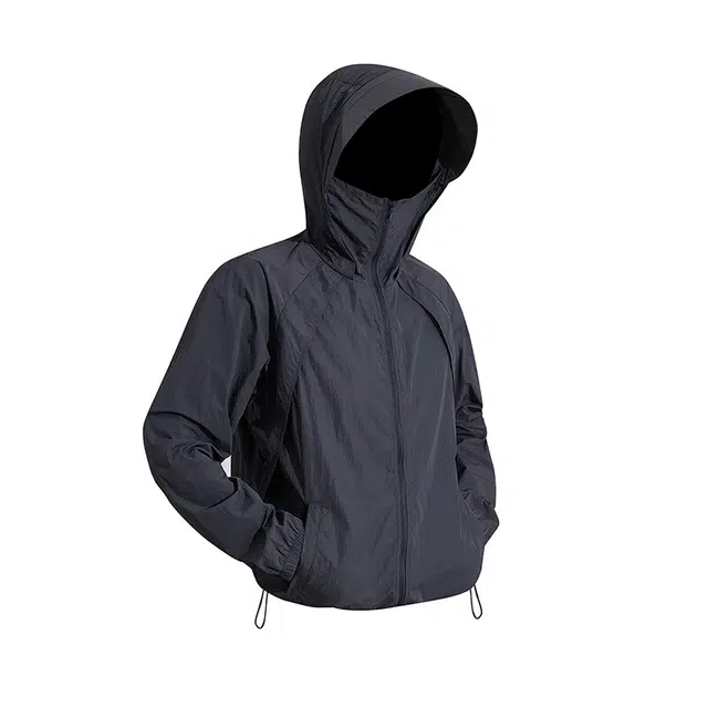 佑麟 美式户外速干冰丝防晒衣男夏季薄款凉感双拉链衣透气拼接防晒服外套 男女同款