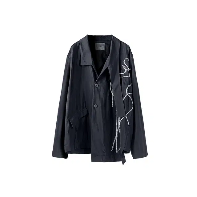 幻象者 原创设计绣花长袖便服单西 西装 女款 黑色