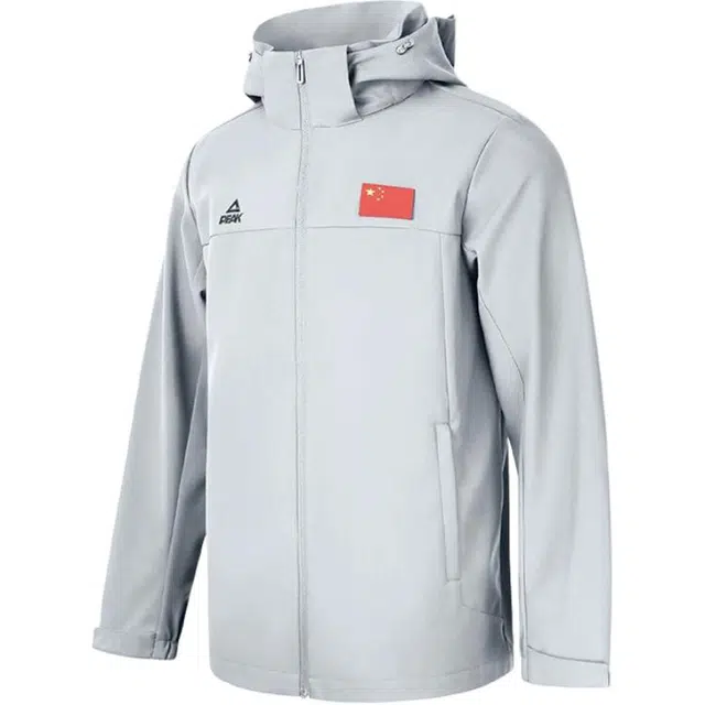 匹克 字母拉链可脱卸帽柔软舒适百搭风衣 男款