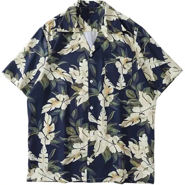 沐诚阳译 树叶 |  小众设计师品牌 | 无性别风 | 满身印花男衬衫 男款