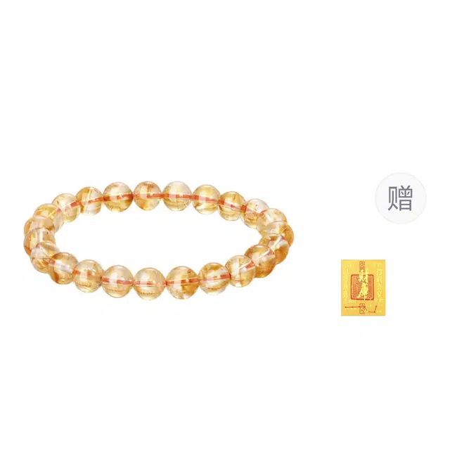 【戴它招财纳福】 金六福吉祥 塔运亨通新中式国潮风简约轻奢精致小众设计日常通勤百搭能量饰品#好运天然 黄水晶 手串 女款