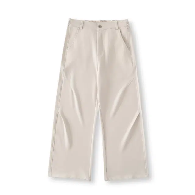 隐狼世家 速干慵懒风潮流纯色直筒裤中腰长裤休闲裤 男款