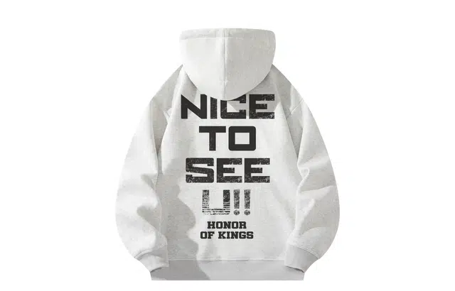 王者荣耀 斑驳英文设计美式高街落肩款宽松舒适透气帅帅青少年无性别百搭时尚潮流开衫卫衣 鲁班七号款 男女同款