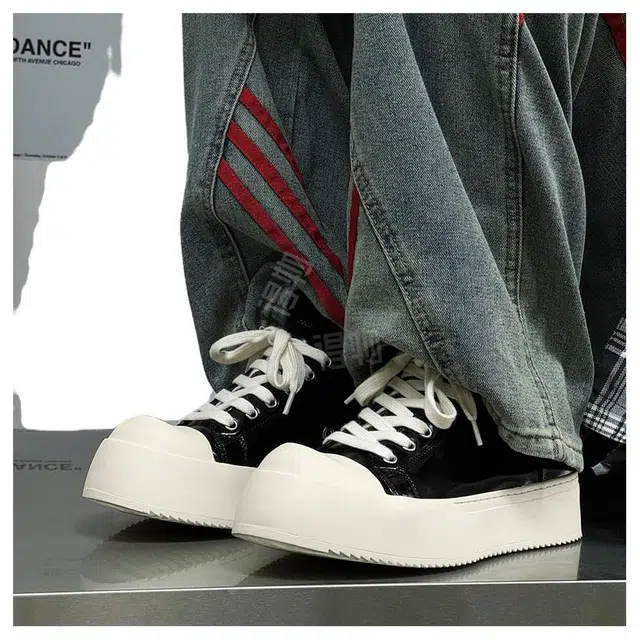 年走索 牛剖层革 通勤复古经典 低帮 板鞋 男女同款 黑色