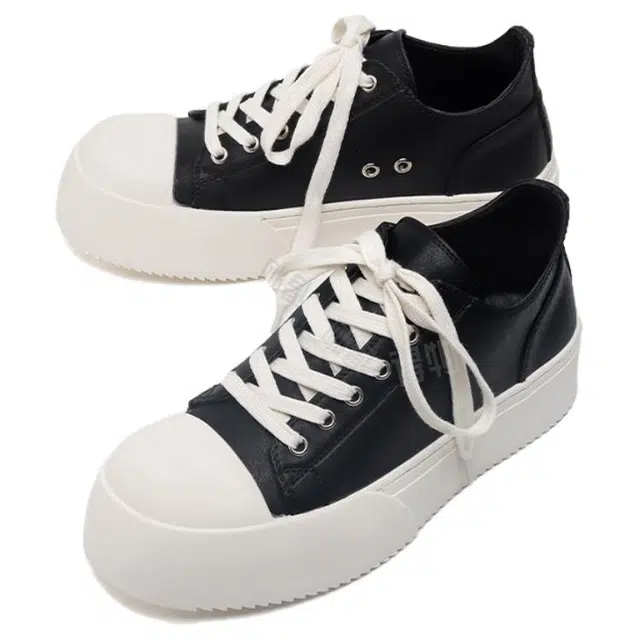 年走索 牛剖层革 通勤复古经典 低帮 板鞋 男女同款 黑色