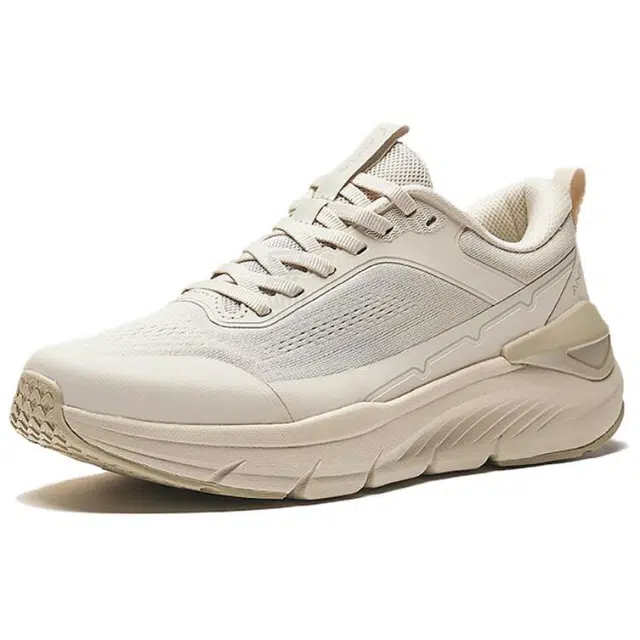 超级安踏 逸步 舒适百搭防滑耐磨包裹性 低帮 休闲跑步鞋 女款 米白色