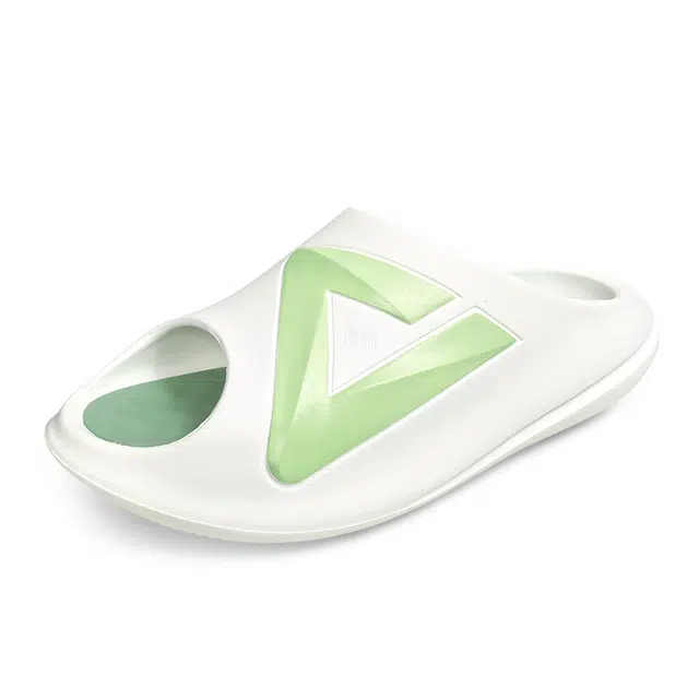 匹克 态极小胖拖 潮流休闲百搭 防滑防磨一字拖鞋 男款 白绿