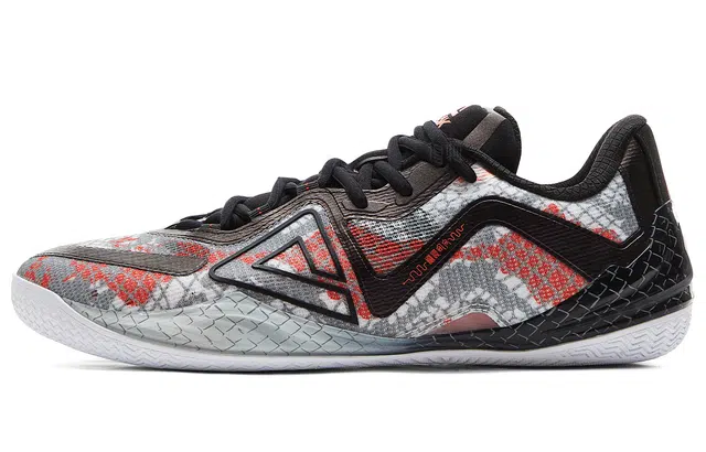 匹克 态极无双 国创系列 谜踪幻向配色 限量套装版 蛇年限定鞋  鞋脚一体 水平缓震 灵活贴地 减震防滑耐磨回弹 低帮 篮球鞋 男款 黑红