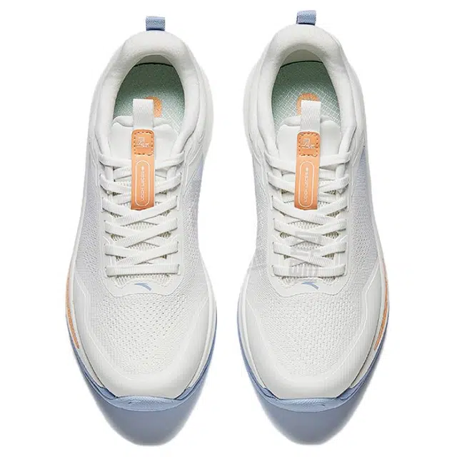 超级安踏 灵弧  舒适潮流减震防滑耐磨 低帮 休闲跑步鞋 女款 纸莎白氧气蓝