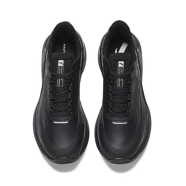 超级安踏 城途 舒适运动减震防滑耐磨 低帮 休闲跑步鞋 男款 基础黑