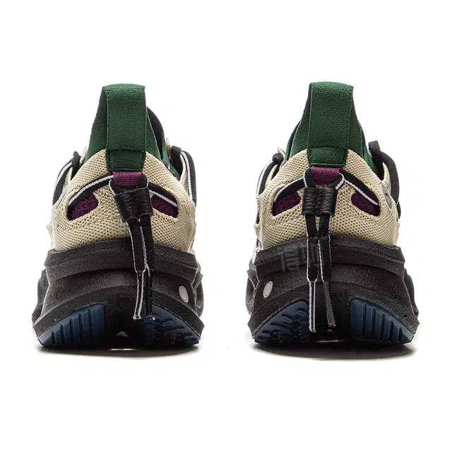 中国李宁 潮流运动减震防滑耐磨 低帮 休闲跑步鞋 男女同款 褐绿