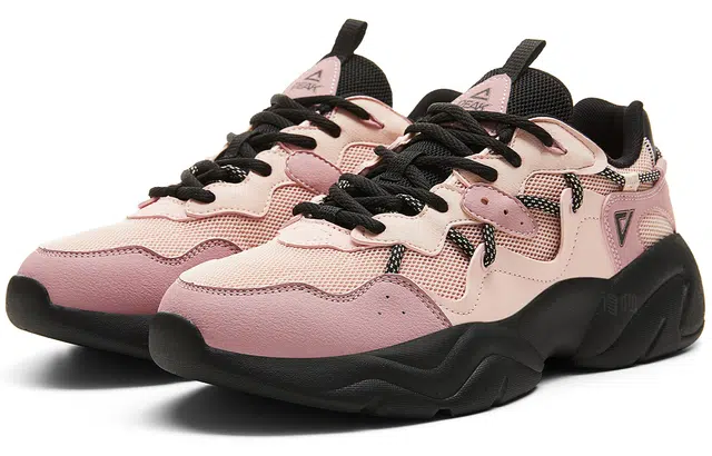 匹克 潮流时尚 舒适百搭 减震防滑耐磨 低帮 生活休闲鞋 男款 粉红