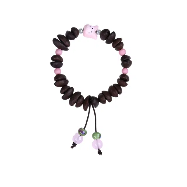 嫒柯 国潮新中式百搭轻奢高级四季平安五福临门七星高照#好运咖啡豆 菩提子/菩提籽 手串 男女同款情侣款