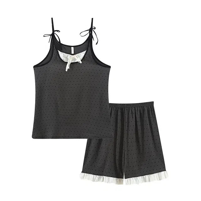 俞兆林 带胸垫简约透气舒适时尚休闲居家夏季睡衣套装 女款