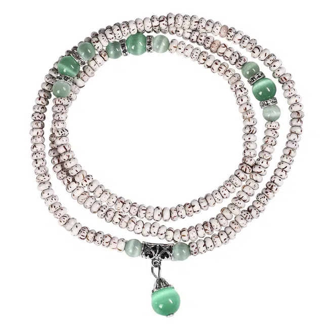 灵晔 【迷你可爱】国潮复古文艺风百搭小众设计文玩盘玩佛珠念珠转运珠诸事顺遂平安喜乐万事如意 星月菩提 手串 男女同款情侣款