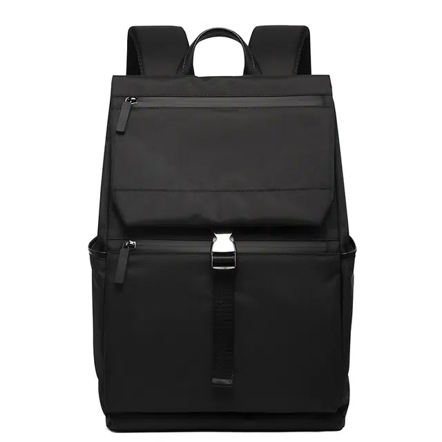 老人头 韩版轻便实用简约时尚百搭 织物 双肩包 常规 男款 黑色