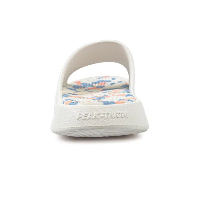 匹克 态极国创拖鞋 舒适简约潮流百搭 防滑按摩减震一字拖鞋 男女同款 白粉蓝