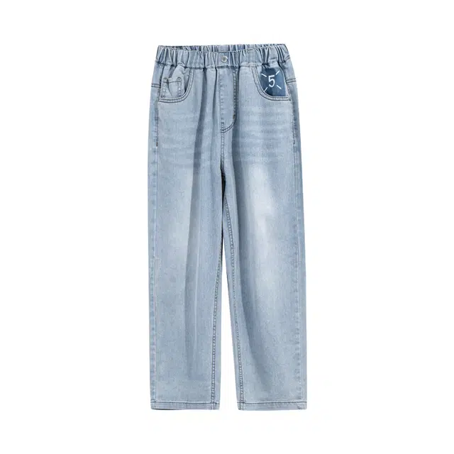 泰迪珍藏牛仔裤 百搭防蚊夏装休闲长裤 青少年