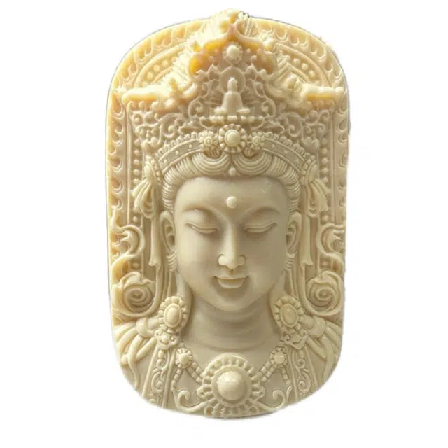 吉千年 【精工雕刻】新中式复古潮流风 好运 平安顺遂 招财进宝 众宝观音 猛犸 吊坠 男女同款情侣款