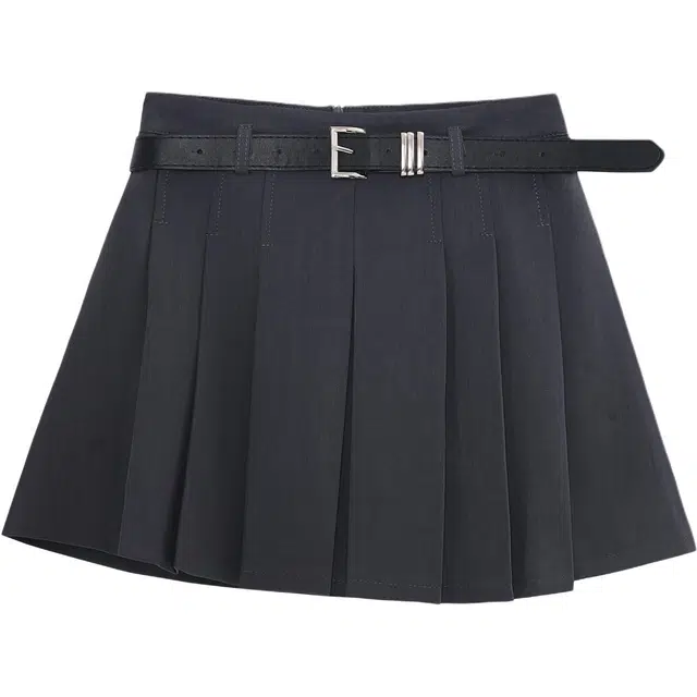 玫丝朵 韩版学院风高腰设计时尚百褶休闲短裙 女款