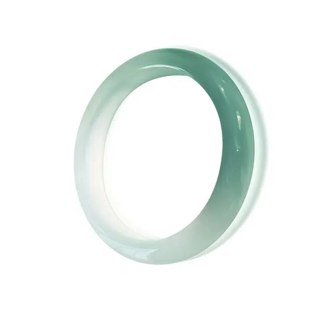 骊碧 【当代年轻人的首个镯子】新中式半白半绿青山黛国潮古风 气质优雅镯子贵妃美人镯天然 玉髓 手镯 女款