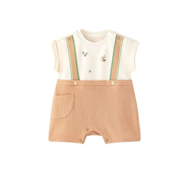 英氏连体衣 假两件圆领舒适透气 婴幼童