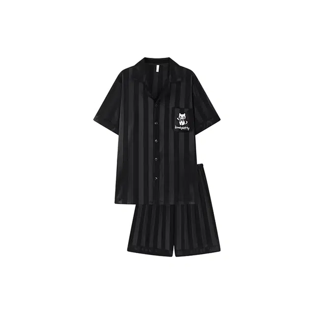 顶瓜瓜 夏季男透气舒适简约休闲轻便两件套家居服睡衣套装 男款